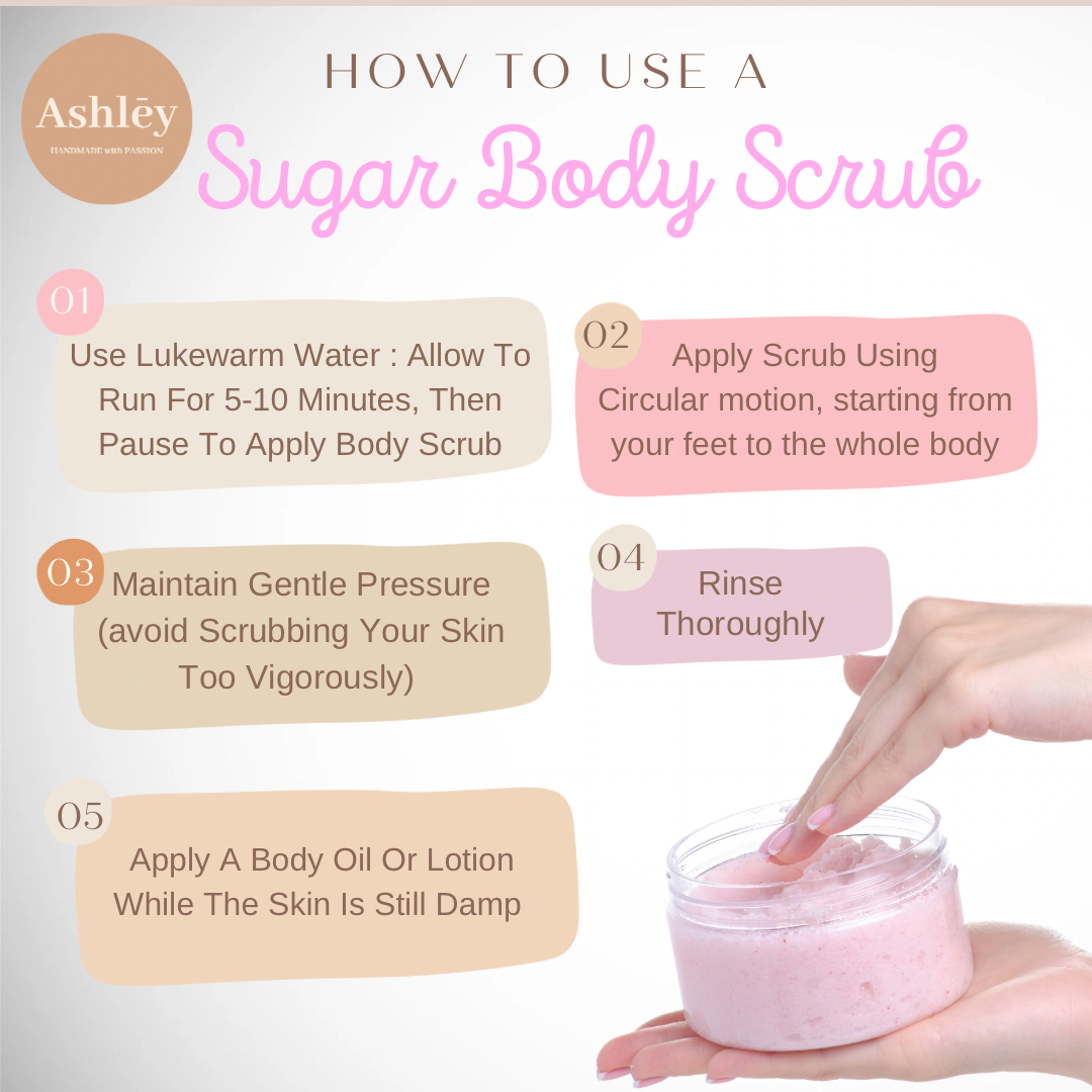 ASHLEY ROSEHIPS BODY SUGAR SCRUB WITH DEAD SEA SALT AND VITAMIN A BOOST