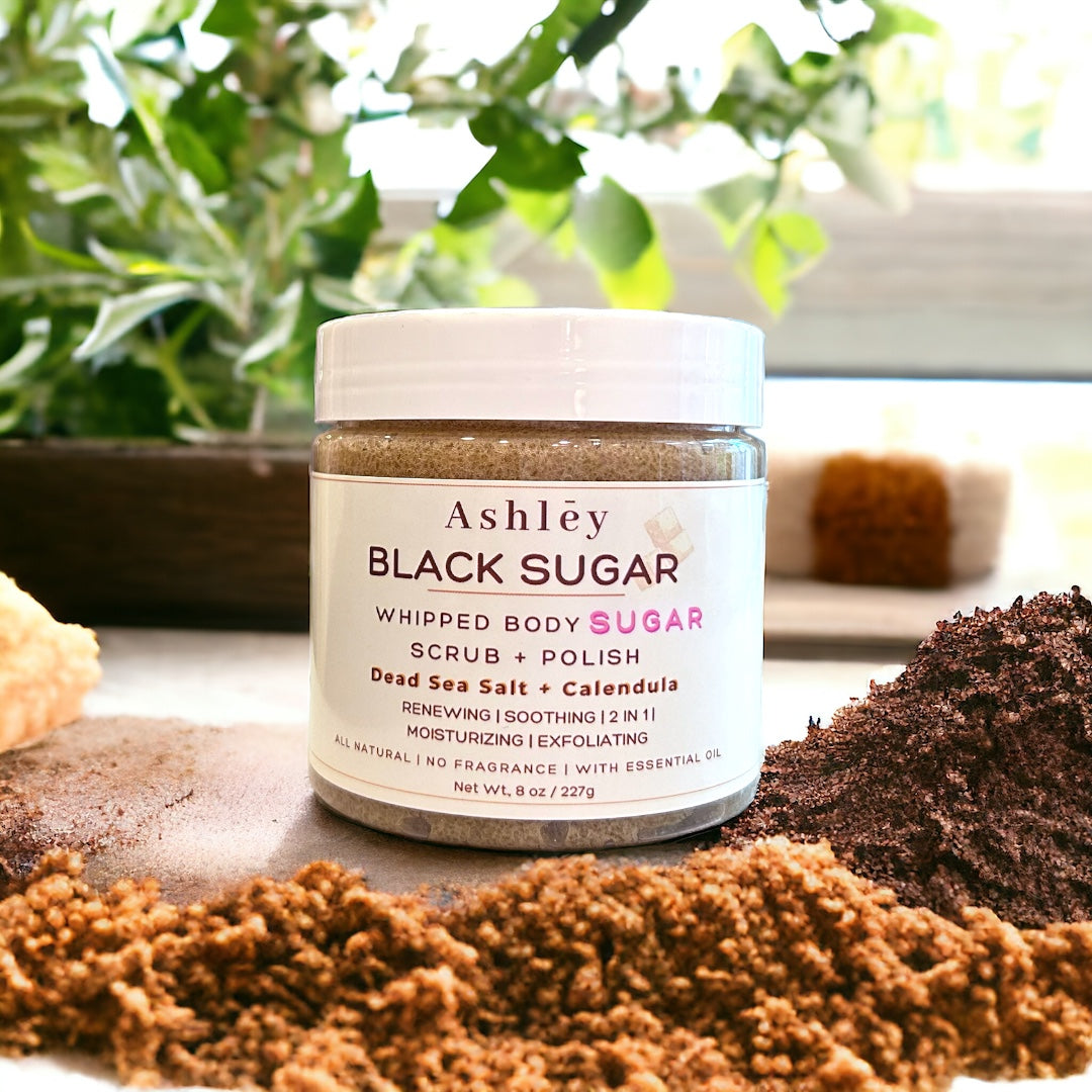 Ashley Brown Sugar Scrub | 227g | Facial Body Exfoliating | Bath Salt | Acne prevention | Calendula | Scar Reduction |EO