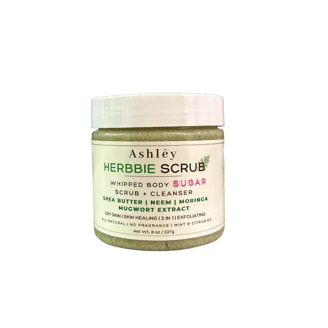 Ashley Herbbie Bath Sugar Scrub | 227g |Facial Body Exfoliating | Bath Salt | Dry Skin | Skin Healing | Citrus EO